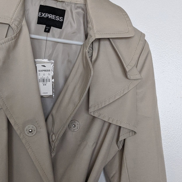 BNWT Express Ruffle Trench Coat - Picture 4 of 6
